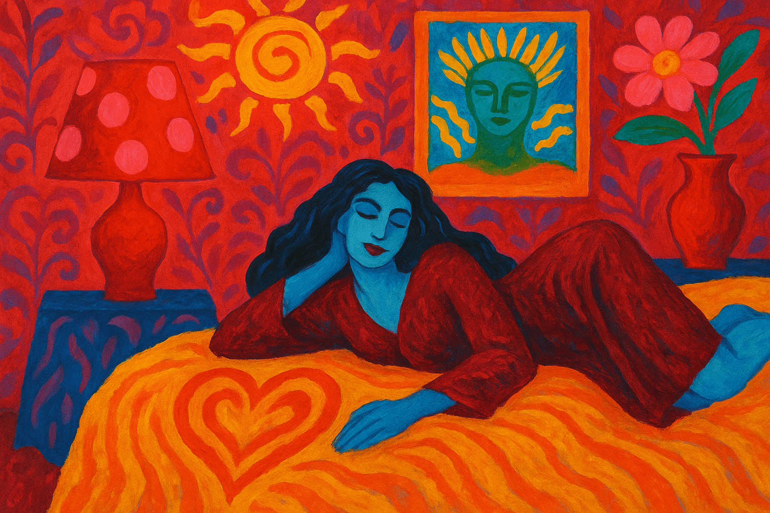 Beyond Beige: How Joan Juliet Buck's '90s Red Bedroom Makes Burgundy Timeless